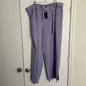 ELOQUII purple pants with belt size 22